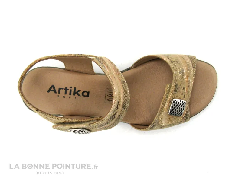 Achat chaussures Artika Femme Sandale et Nu-pieds, vente Artika NATY Exotic beige - Nu-pieds confort Femme