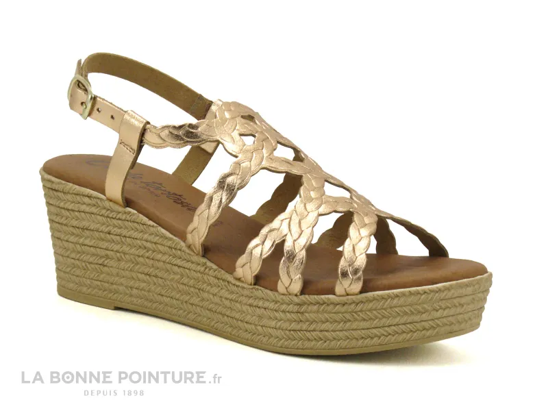 Achat chaussures Carla Tortosa Femme Sandale et Nu-pieds, vente Carla Tortosa 27536 Lami Salmon - Sandale metallisee - Talon com