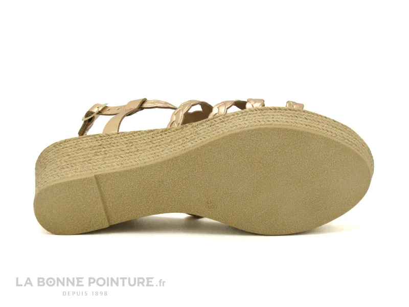 Achat chaussures Carla Tortosa Femme Sandale et Nu-pieds, vente Carla Tortosa 27536 Lami Salmon - Sandale metallisee - Talon com