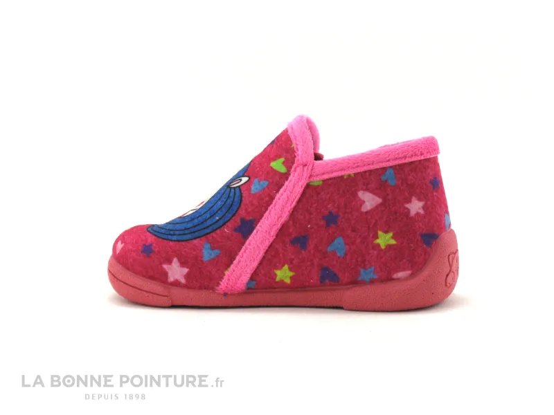 Achat chaussures Michu Shoes Bébé Chausson Toile, vente Michu Shoes 2578 - Rose Licorne - Chausson BEBE Fille