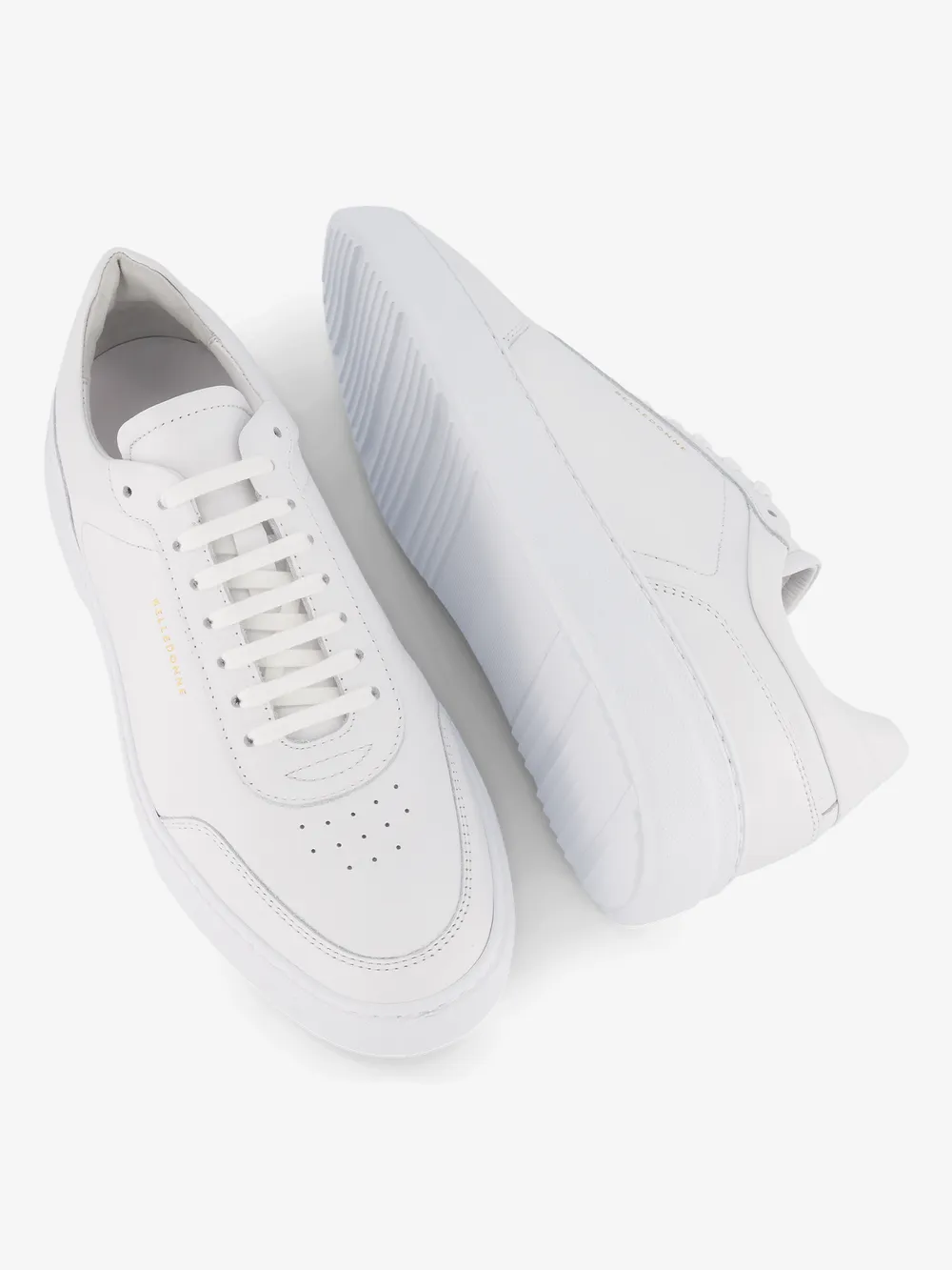 Baskets basses en cuir certifié | blanc "b2 monochromes full white" Monochromes / full white