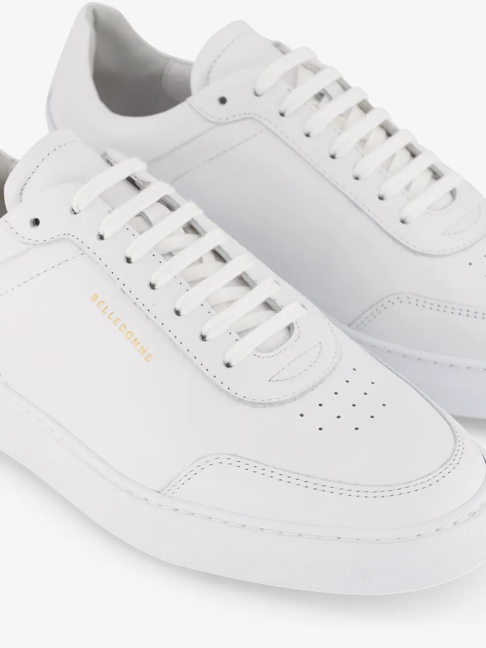 Baskets basses en cuir certifié | blanc "b2 monochromes full white" Monochromes / full white