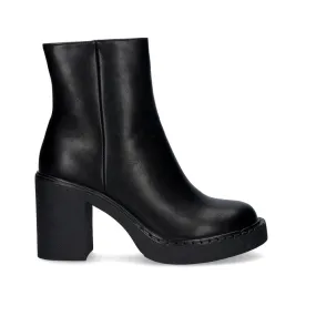 BOTTINES À TALONS W1019-B183 NOIR