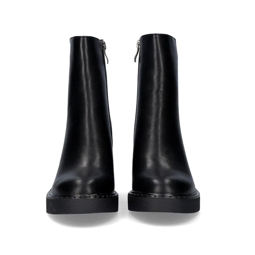 BOTTINES À TALONS W1019-B183 NOIR