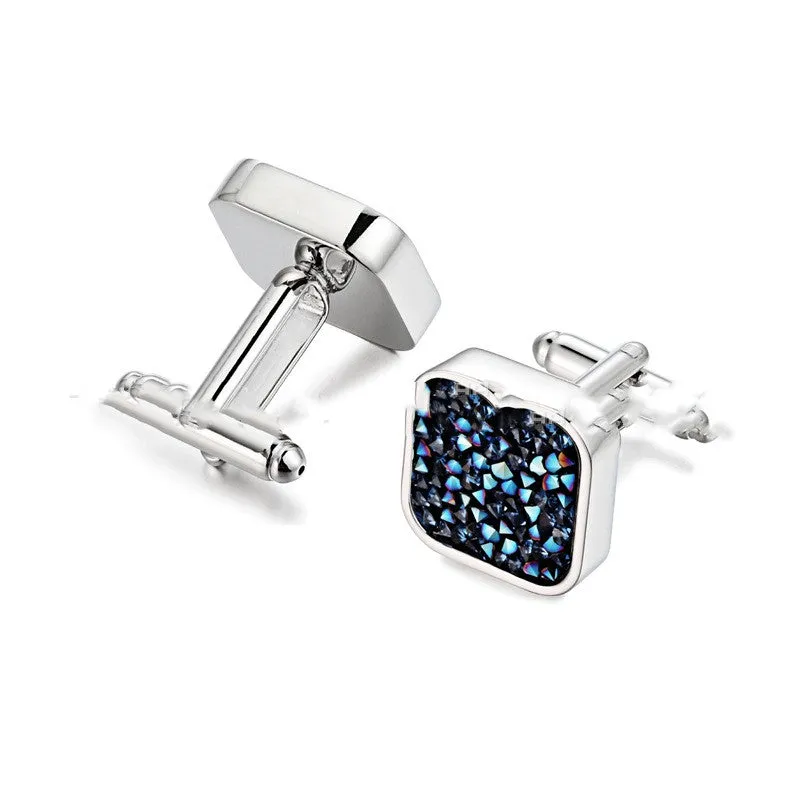 Boutons De Manchette Crystal Cufflinks Vintage