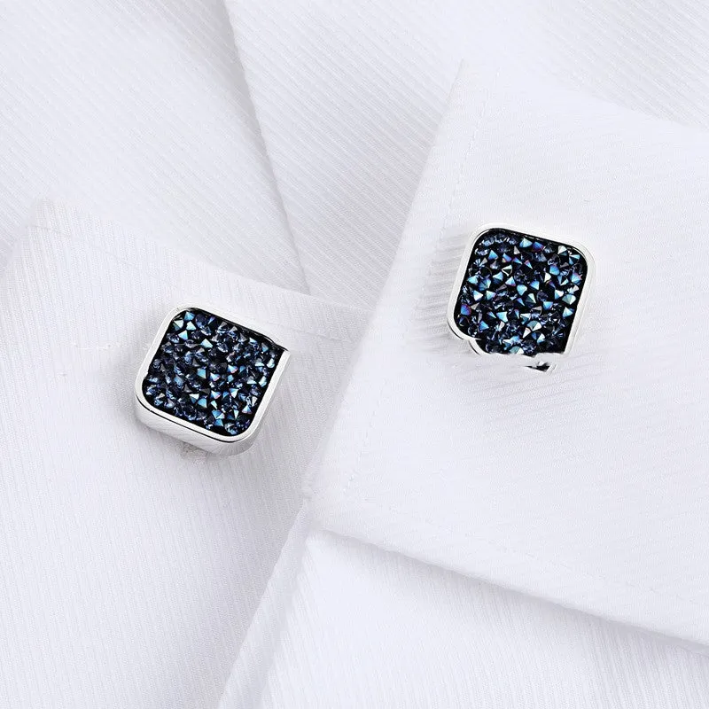 Boutons De Manchette Crystal Cufflinks Vintage