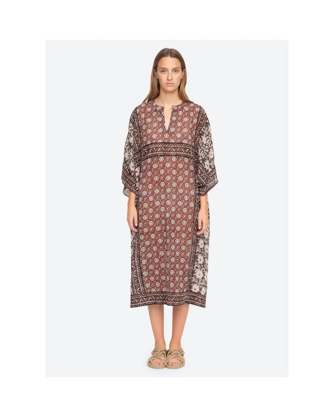 CAFTAN DANAE PRINT RED - Sea New York | Chez Maman Rouen