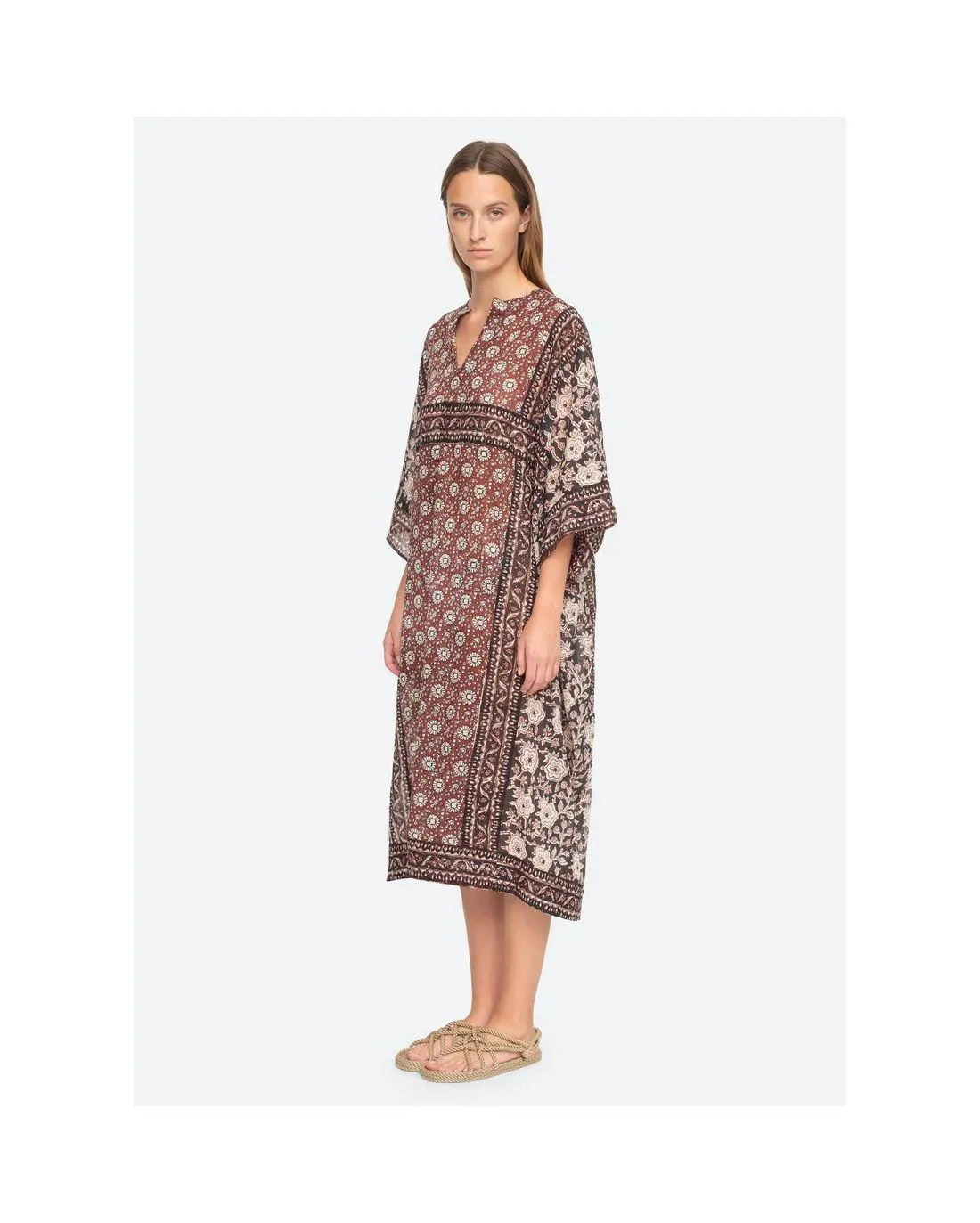 CAFTAN DANAE PRINT RED - Sea New York | Chez Maman Rouen