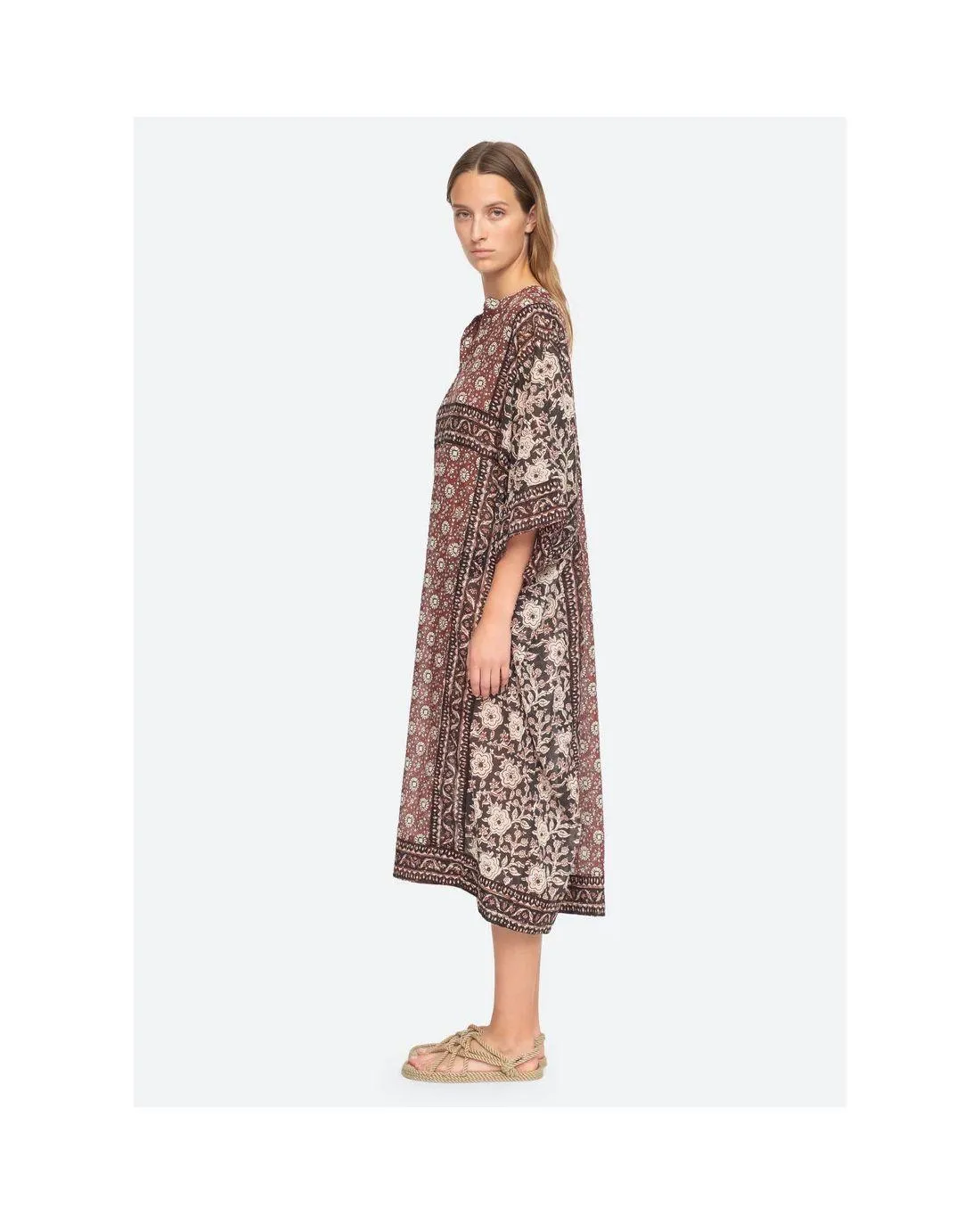 CAFTAN DANAE PRINT RED - Sea New York | Chez Maman Rouen