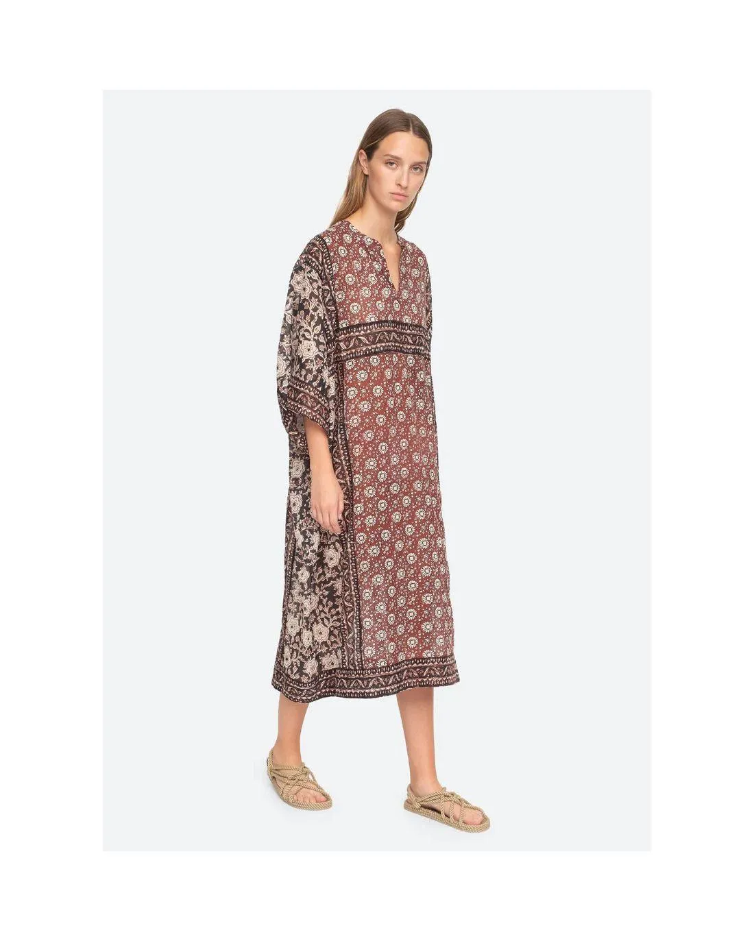 CAFTAN DANAE PRINT RED - Sea New York | Chez Maman Rouen