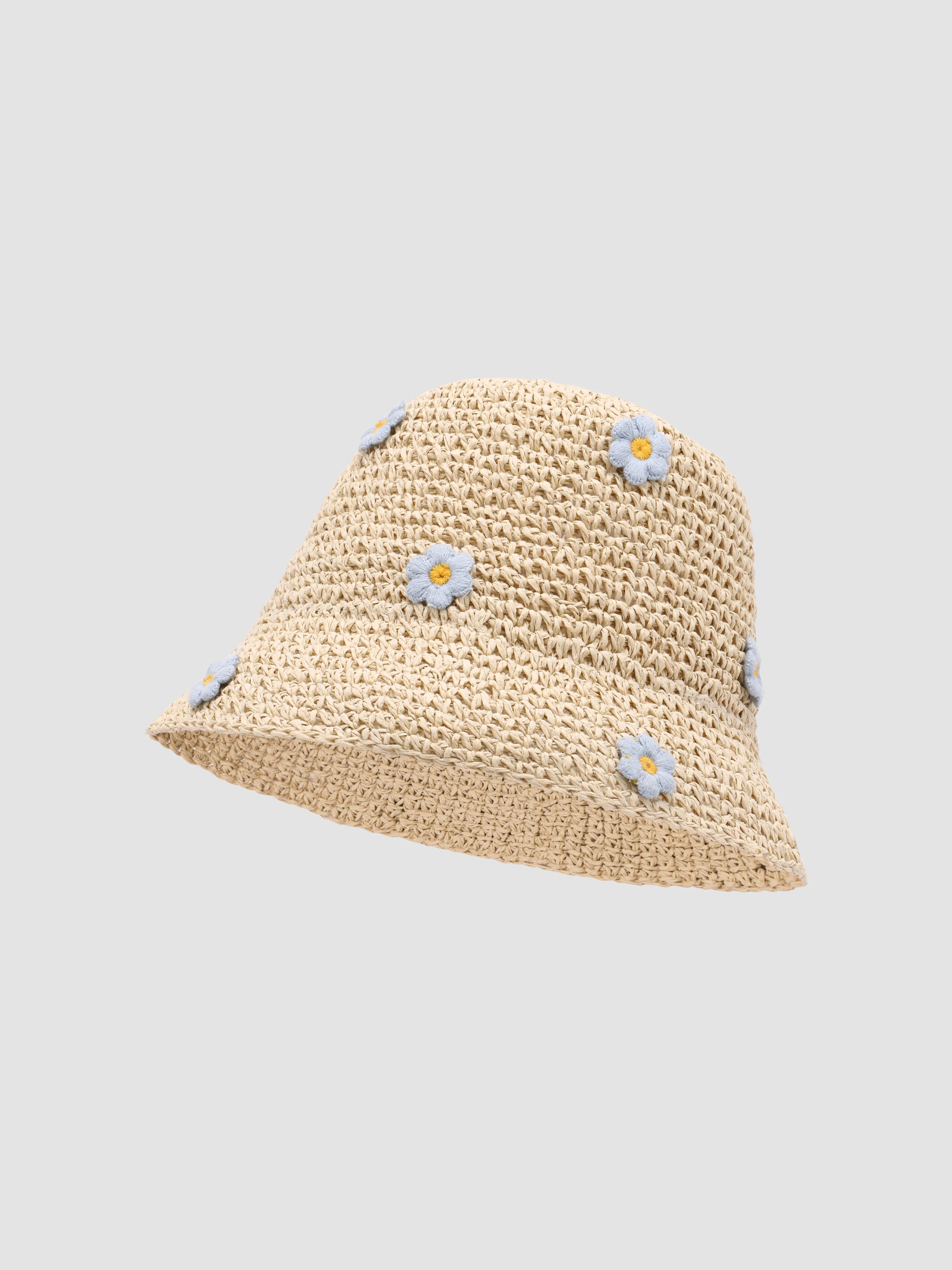 Chapeau de paille floral