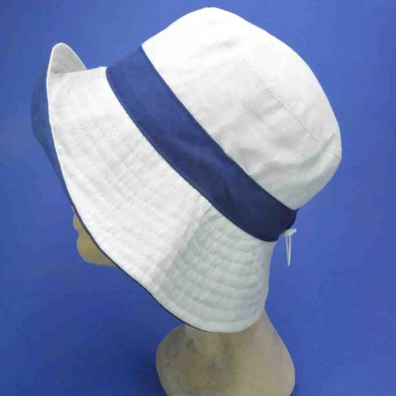 Chapeau de plage à grands bords, couleur marine | Chapeau été femme