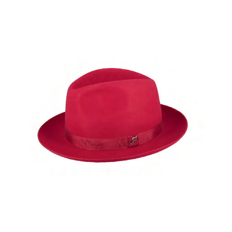 Chapeau en feutre haut de gamme couleur rubis | Chapeau hiver mixte