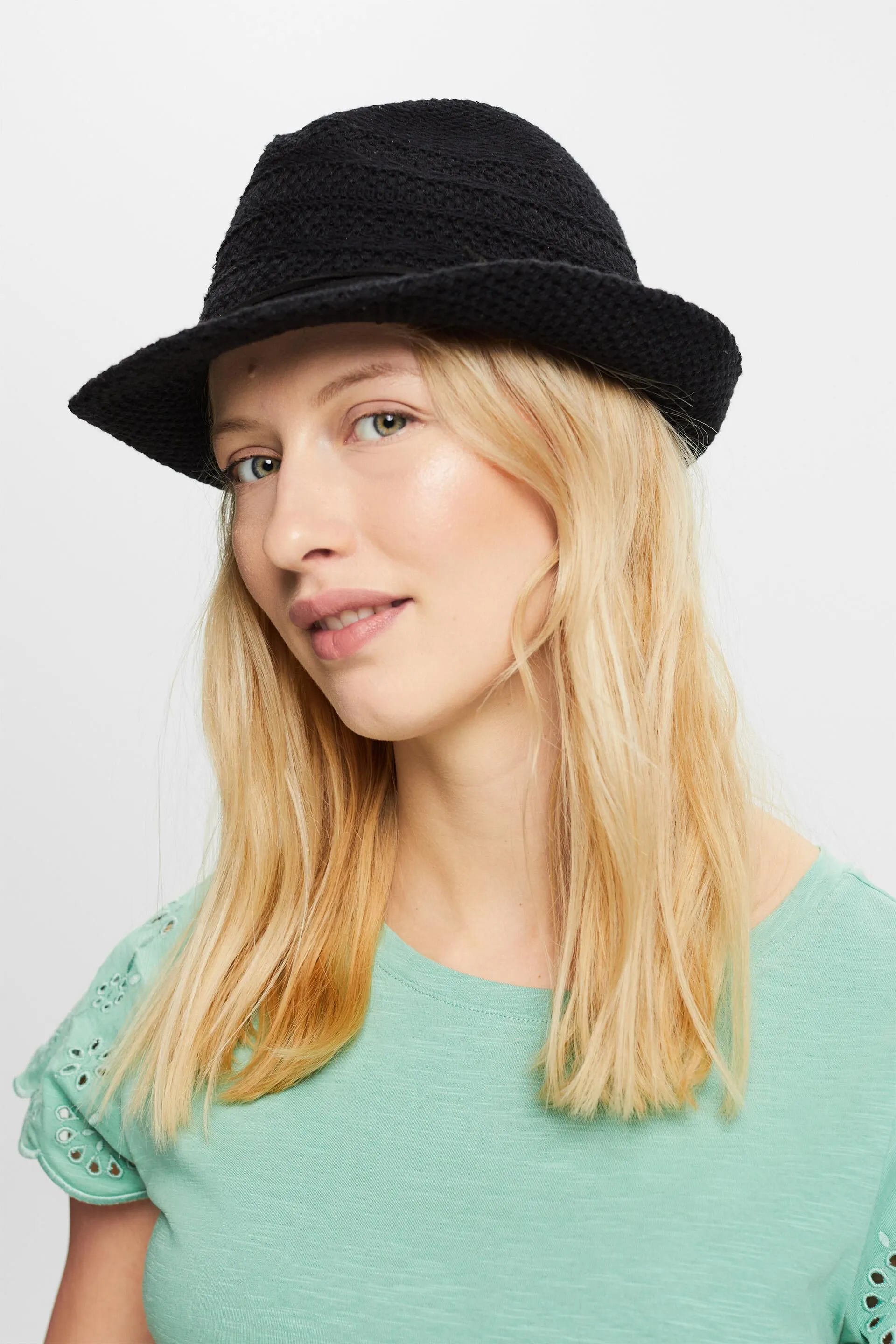 Chapeau fedora en maille