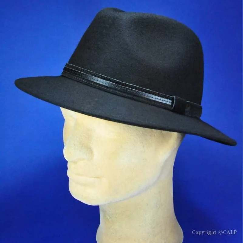 chapeau feutre-chapeau noir homme