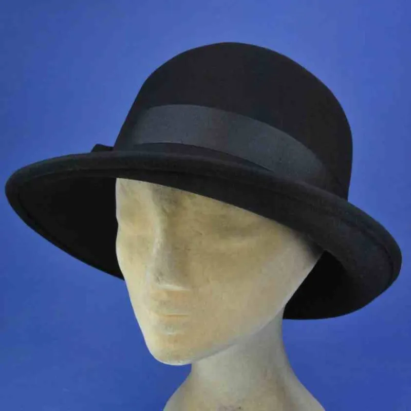 Chapeau forme cloche feutre de laine, type retro | Chapeau femme, noir