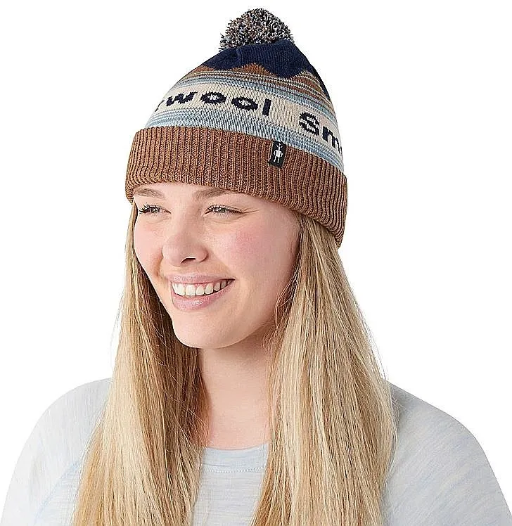 chapeau Smartwool Knit Winter Pattern Pom - Deep Navy Heather