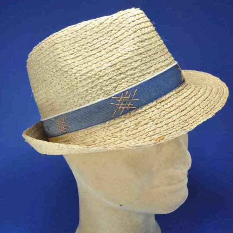 Chapeau trilby paille - Achat petit chapeau trilby - Chapeau été pas cher