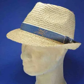 Chapeau trilby paille - Achat petit chapeau trilby - Chapeau été pas cher