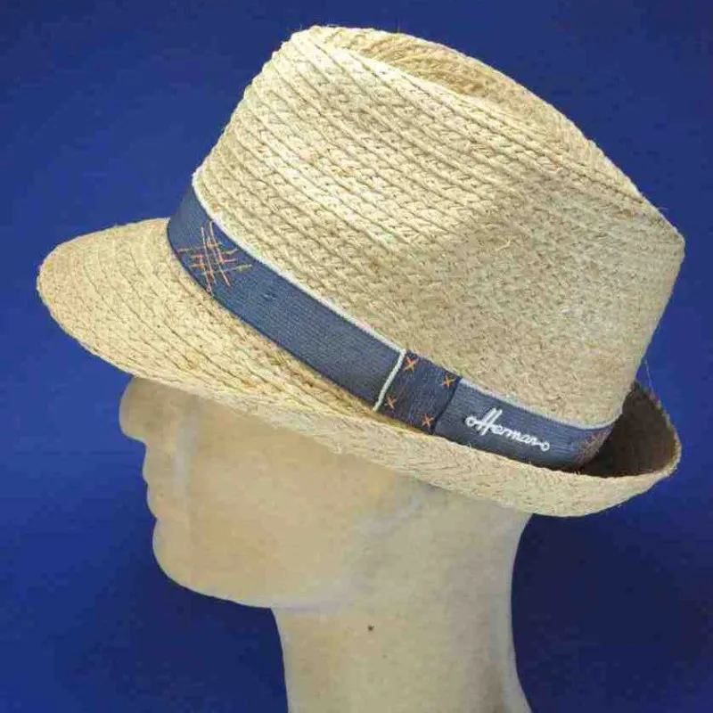 Chapeau trilby paille - Achat petit chapeau trilby - Chapeau été pas cher