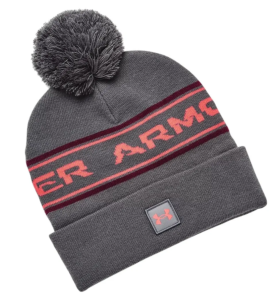 chapeau Under Armour Halftime Pom - Pitch Gray/Dark Maroon/Venom Red - men´s