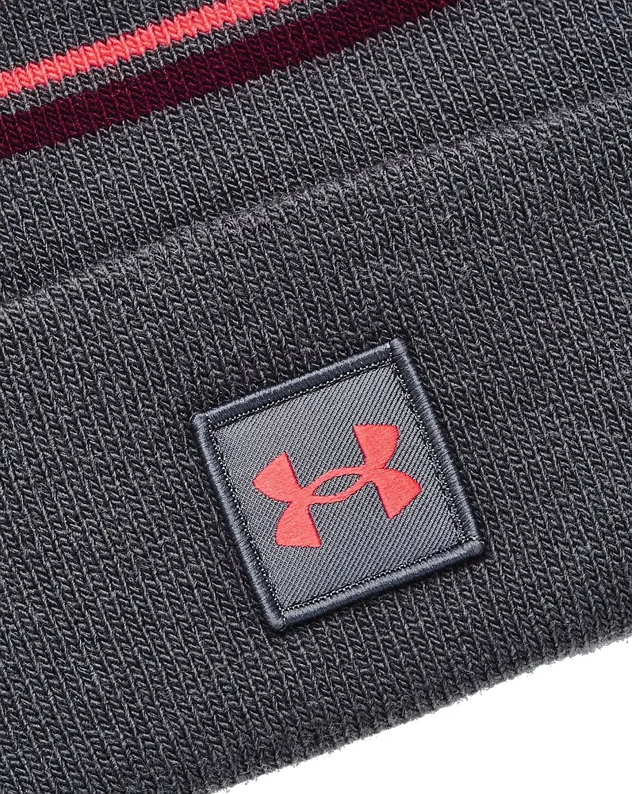 chapeau Under Armour Halftime Pom - Pitch Gray/Dark Maroon/Venom Red - men´s