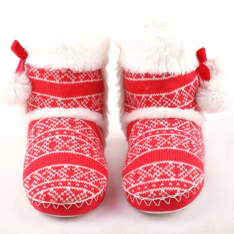 Chaussette chausson de Noël rouge fille