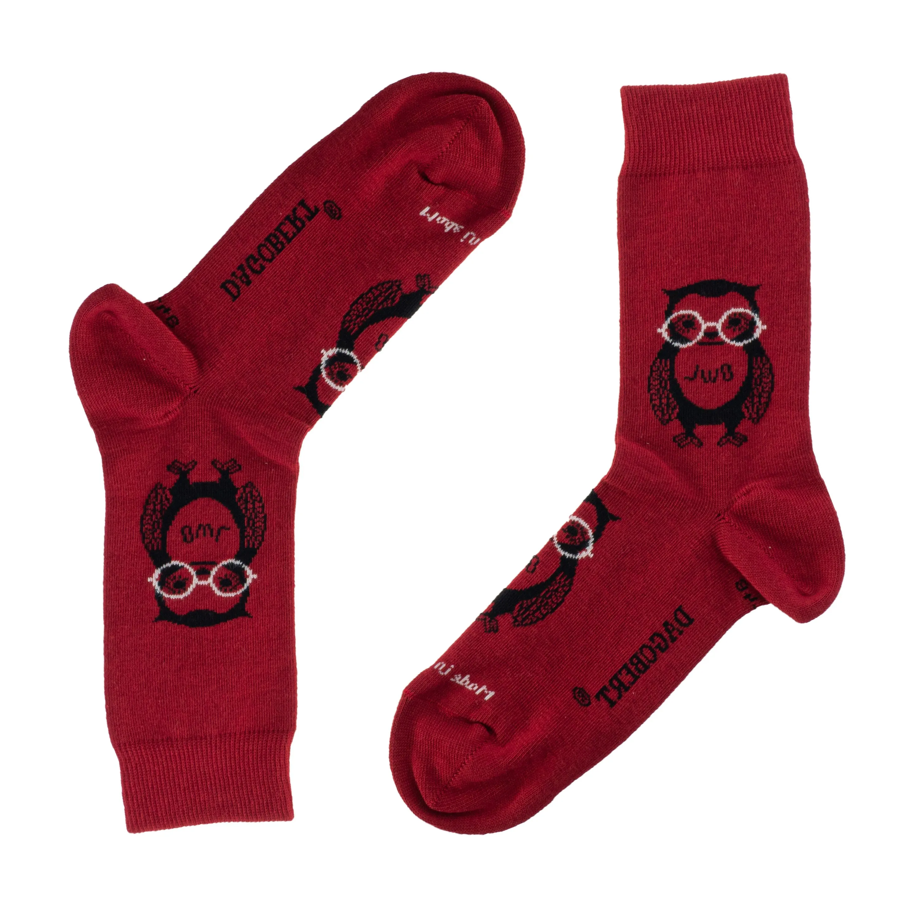 Chaussettes Hibou Rouge - Dagobert à l’envers : vente chaussettes p...