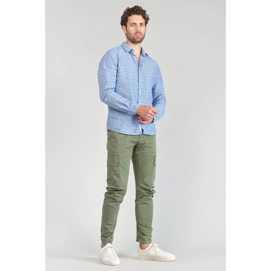 Chemise ARPE bleu en lin Le Temps des Cerises - Chemise Homme sur MenCorner