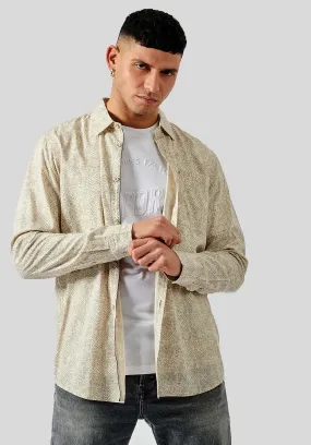 Chemise beige imprimé Homme RAMA  Beige