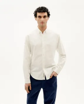 Chemise classique en coton bio | blanc "sol white ant shirt snow white" homme