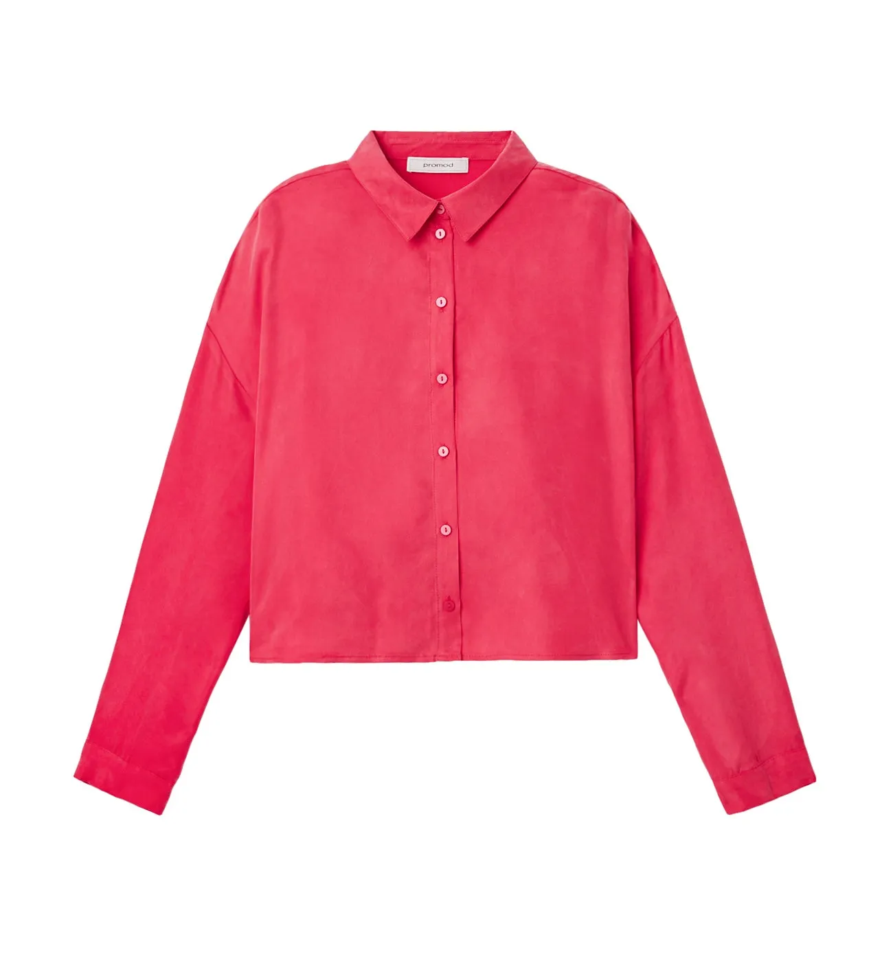 Chemise courte et unie Femme - Rose fuchsia