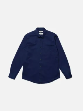 Chemise en coton bio | bleu "john bd standard shirt blue" homme