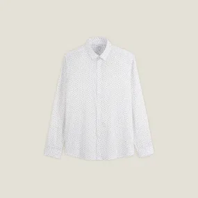 Chemise en coton imprimé géométrique Blanc | Jules