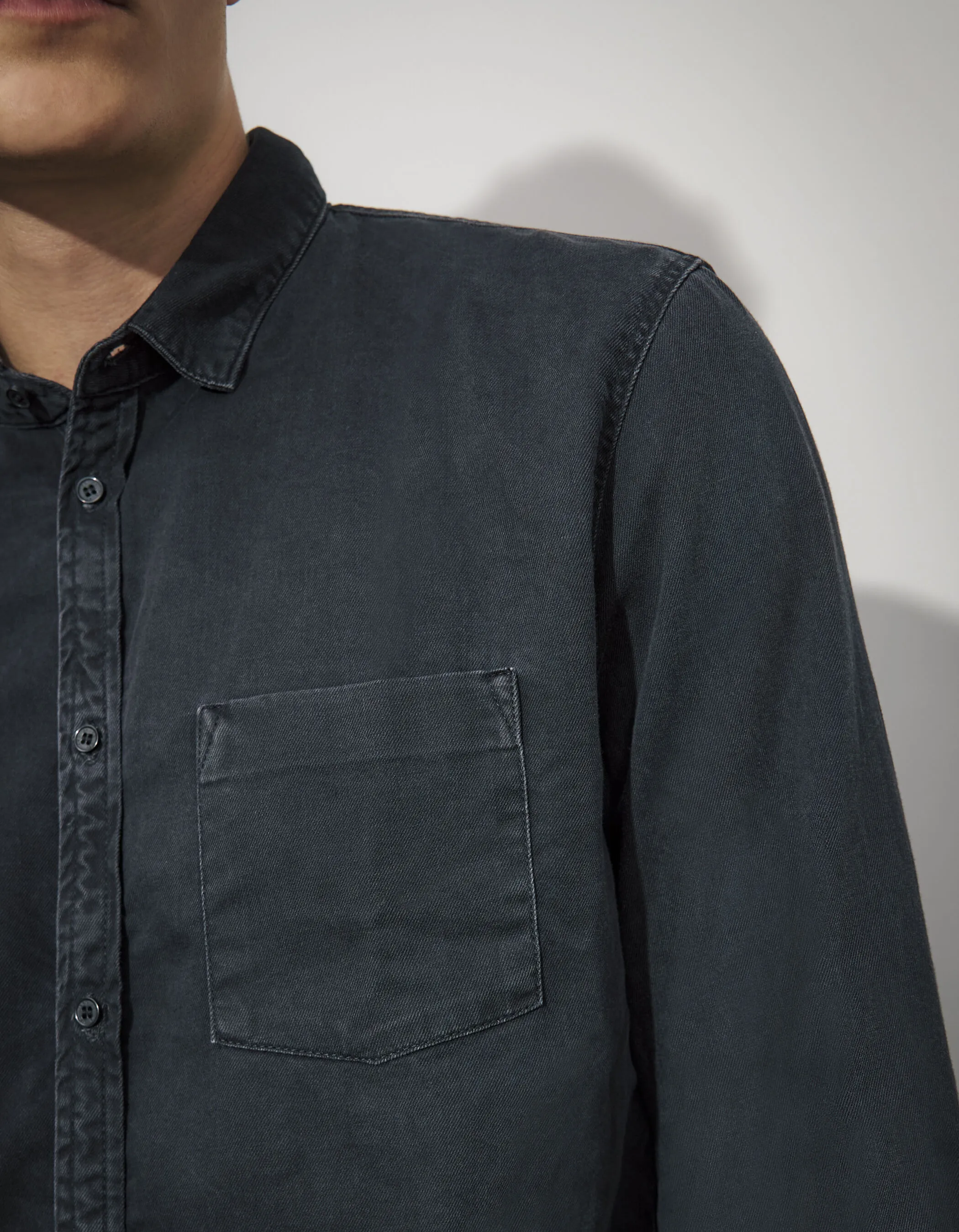 Chemise en denim REGULAR noire Homme