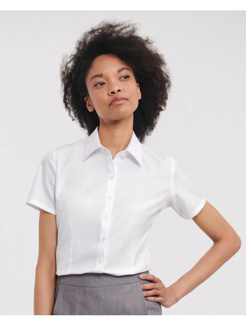 Chemise femme manches courtes à chevrons