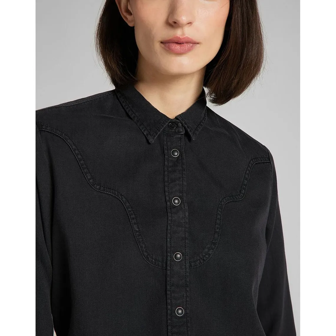 Chemise Femme Western Shirt noir | 3 Suisses