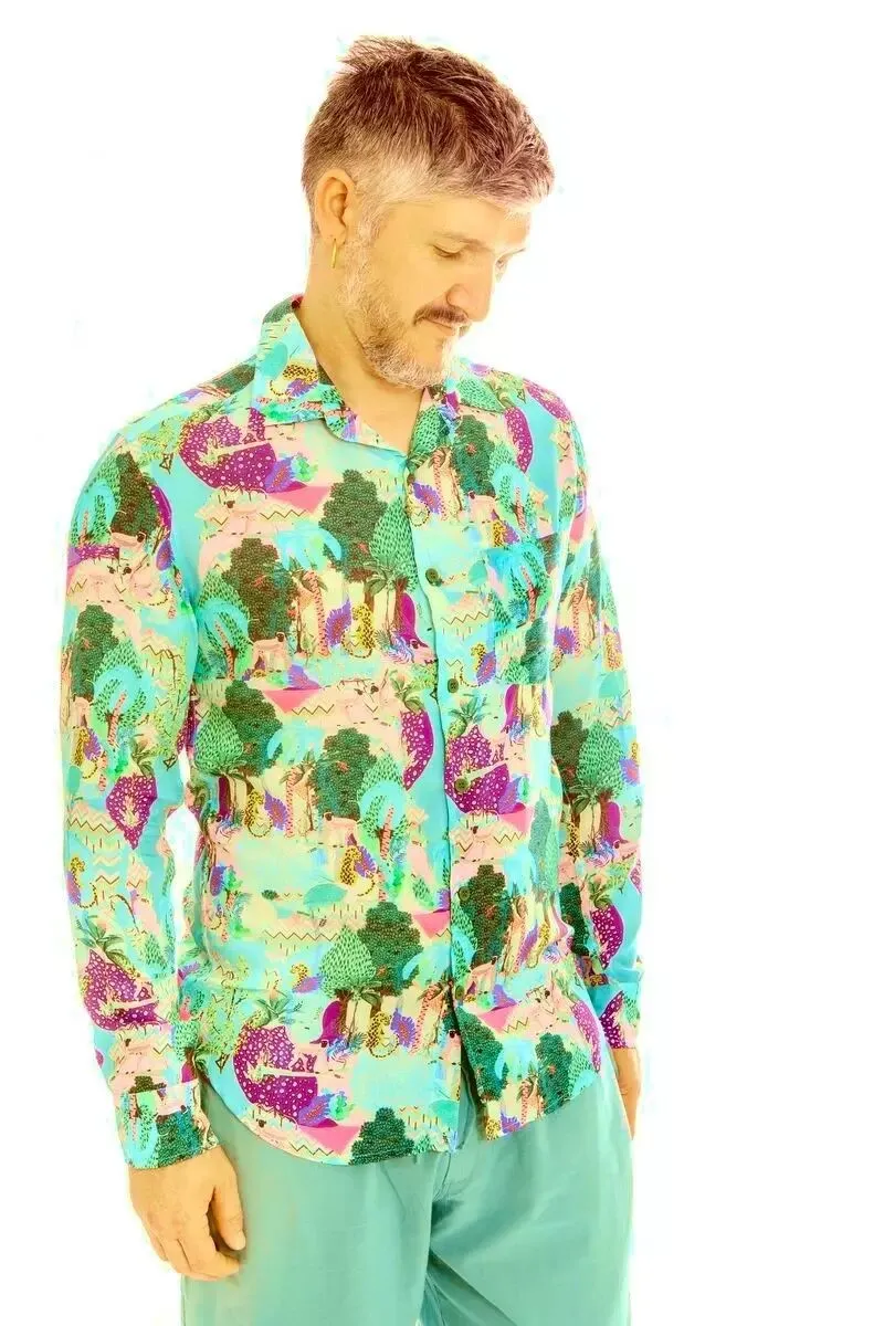 Chemise homme coton bio multicolore Kali Yog