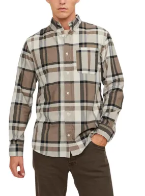 Chemise Jack & Jones Blubrook Cadres Brun