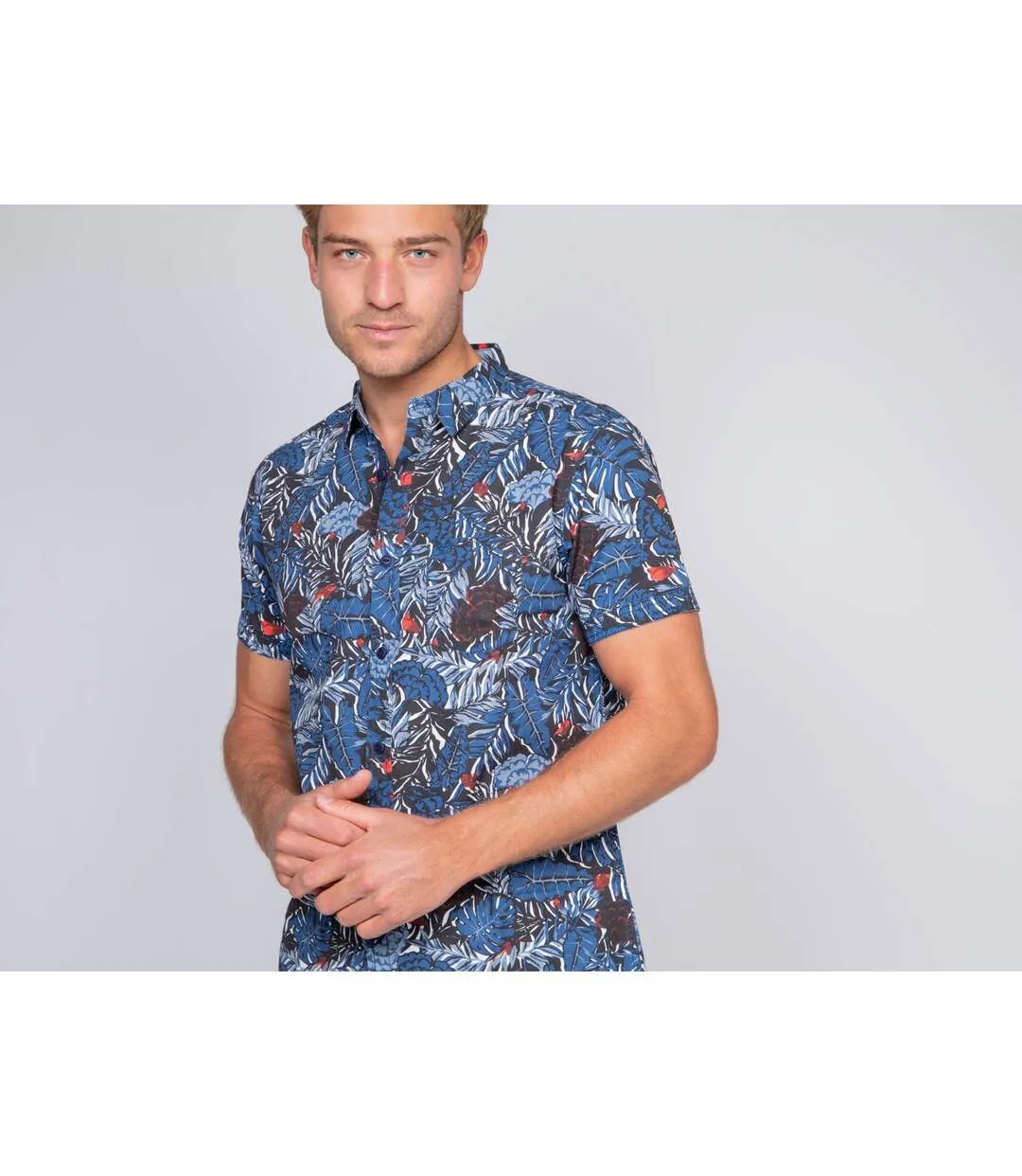 Chemise manches courtes pur coton DINO