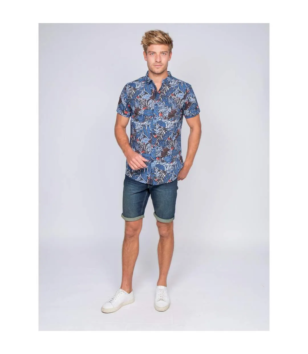 Chemise manches courtes pur coton DINO