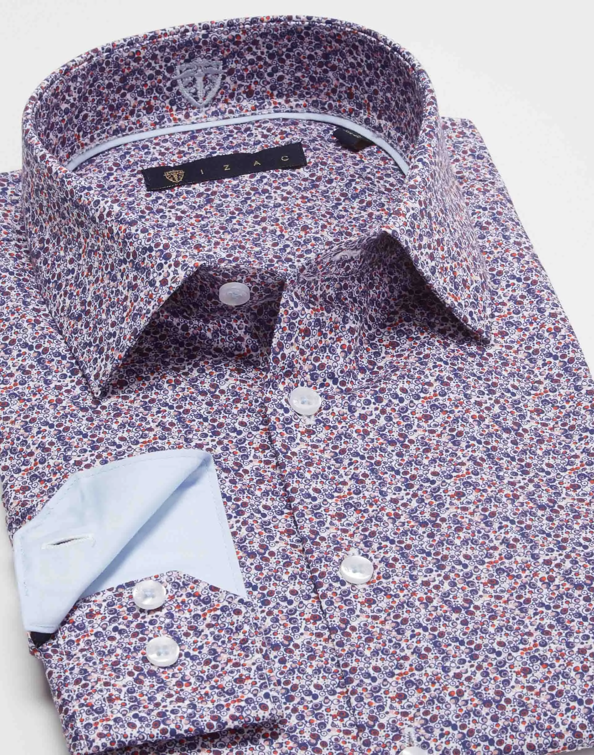 Chemise motif violet