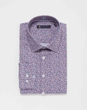 Chemise motif violet