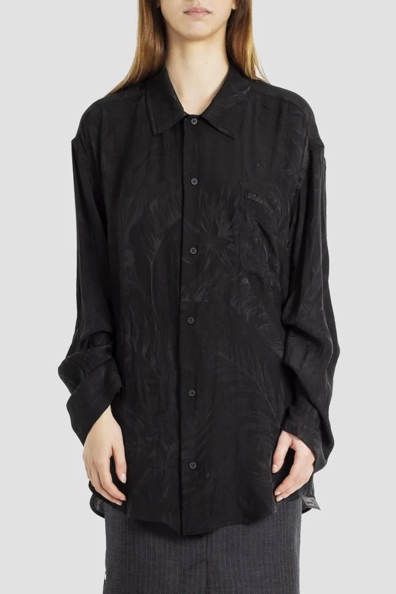 Chemise noire en soie