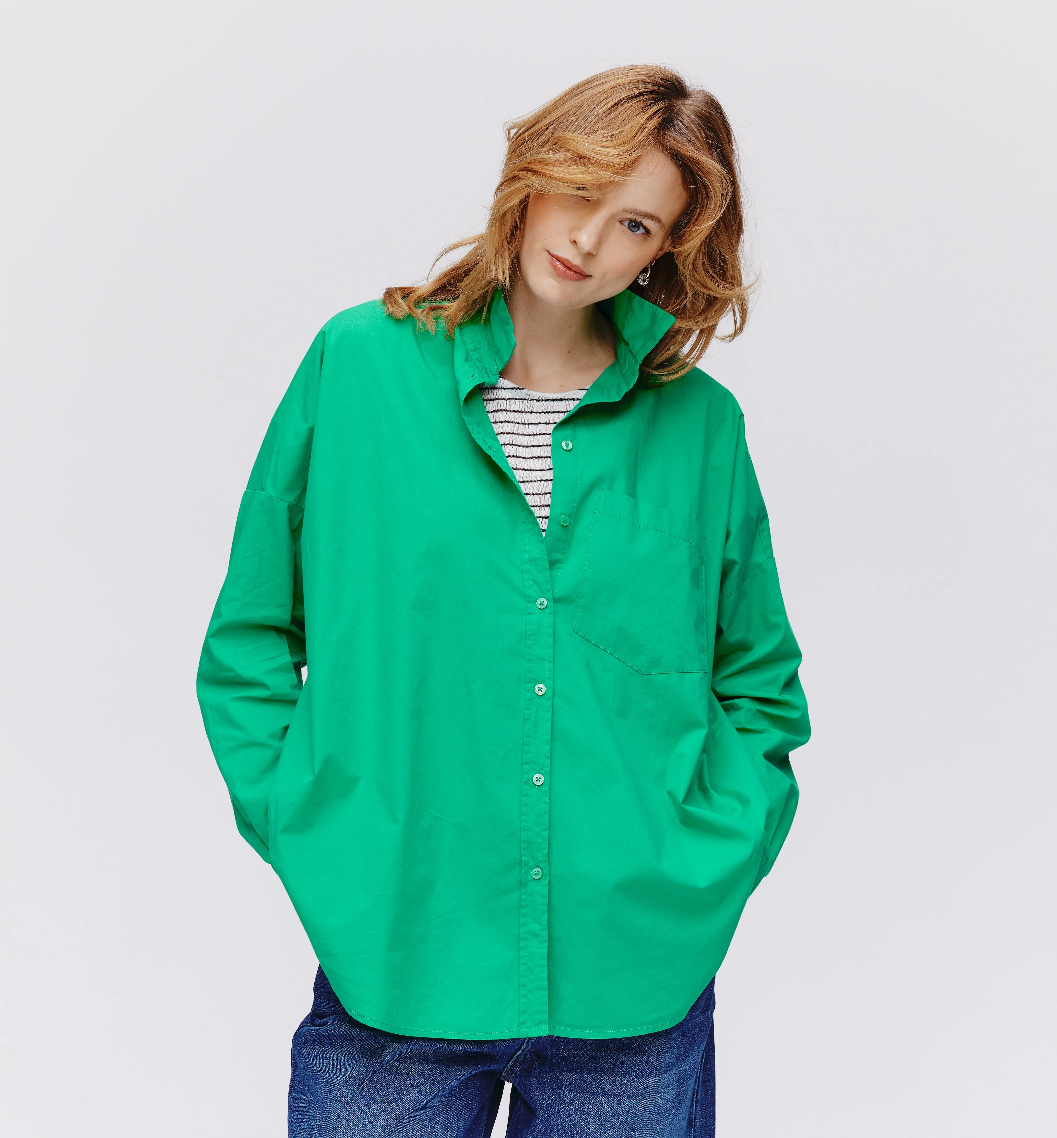 Chemise oversize Femme - Vert clair