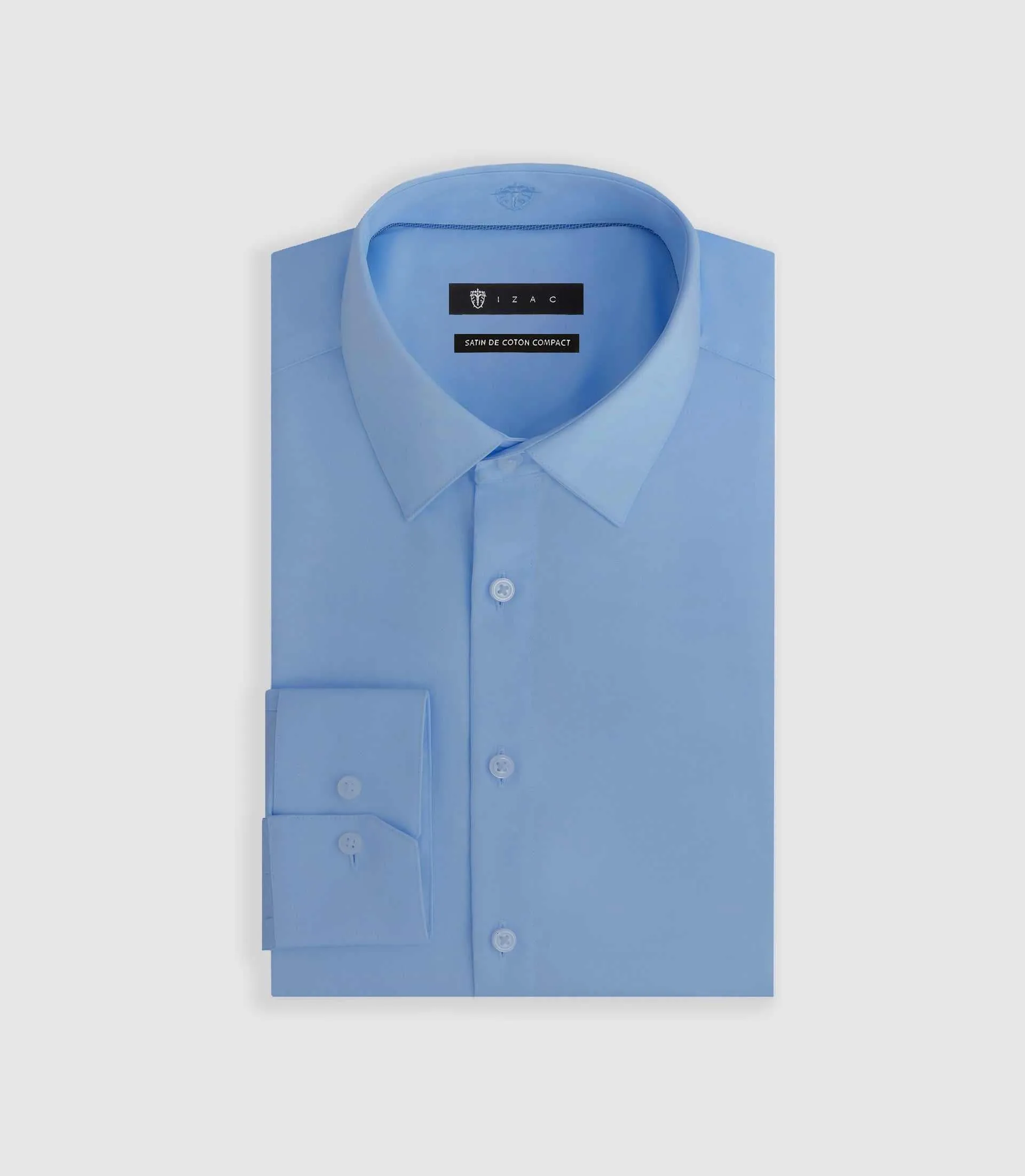 Chemise slim bleu glacé 