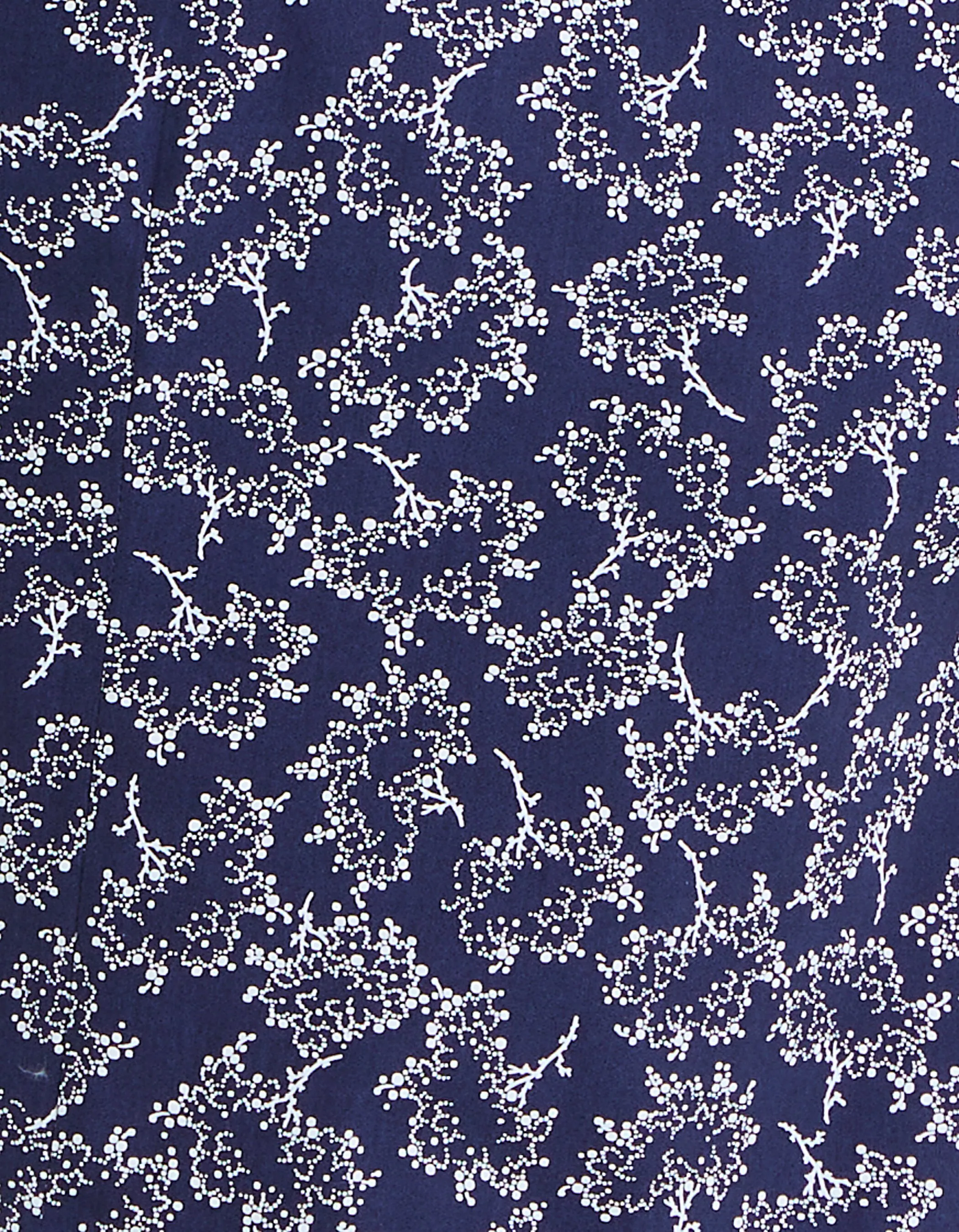 Chemise slim indigo à motif floral Homme