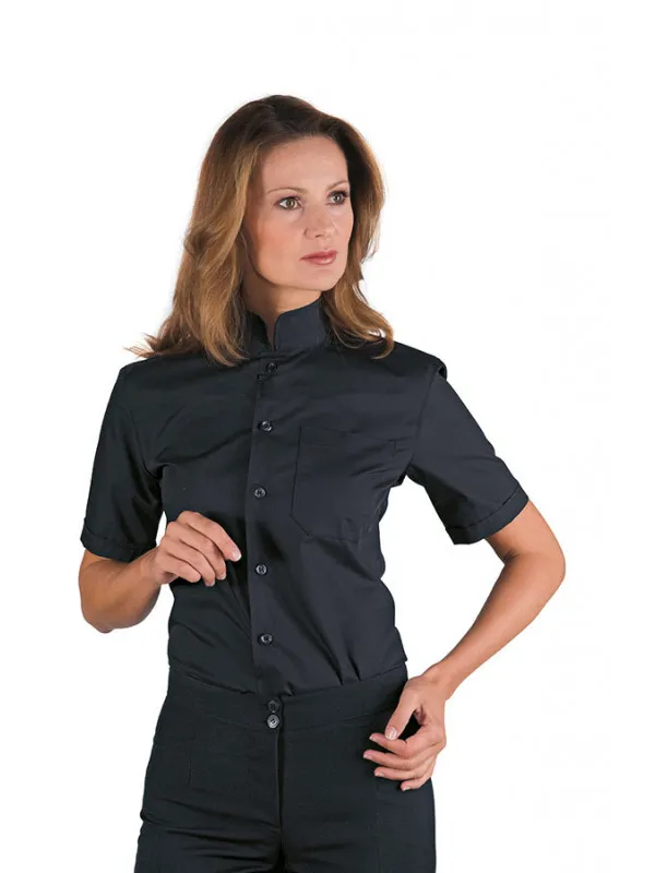 Chemise Unisexe Dublino Manches Courtes Noir