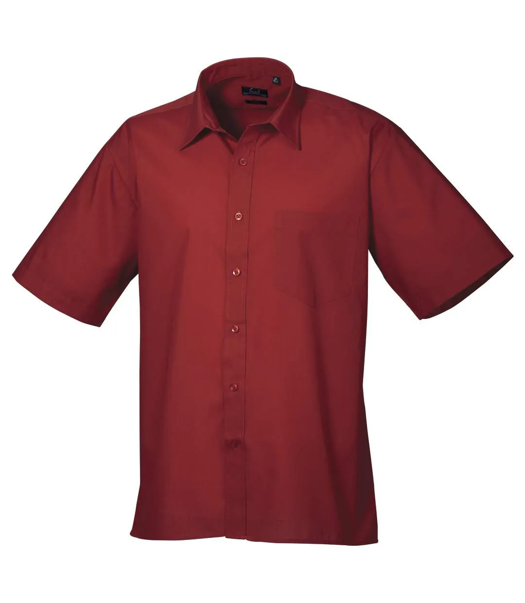 Chemise à manches courtes homme bordeaux Premier