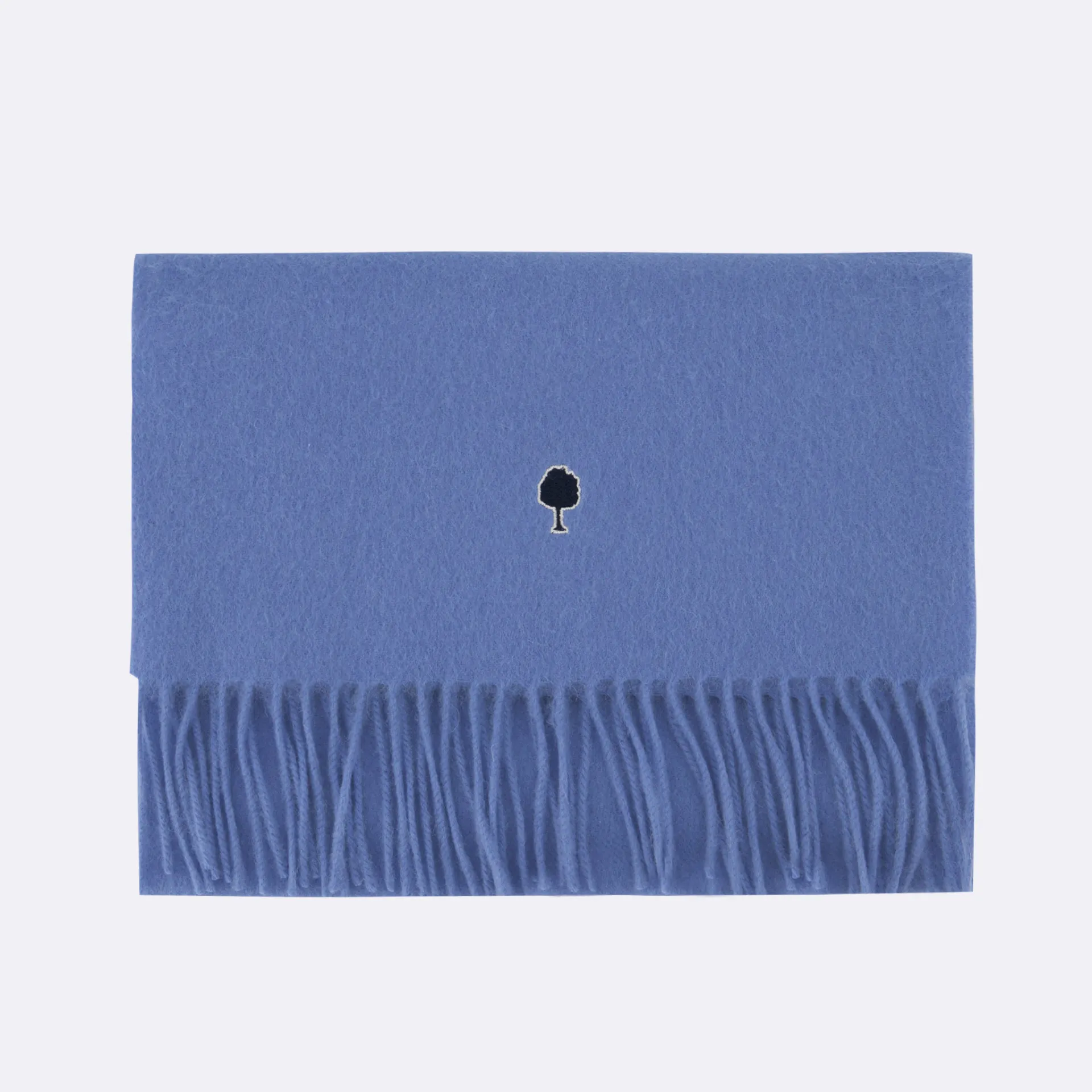 Echarpe bleue en laine et cachemire - modèle Scarf - FAGUO